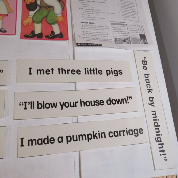 Fairy Tales POCKET CHART complete set LAMINATED Scholastic - Picture 10 of 14